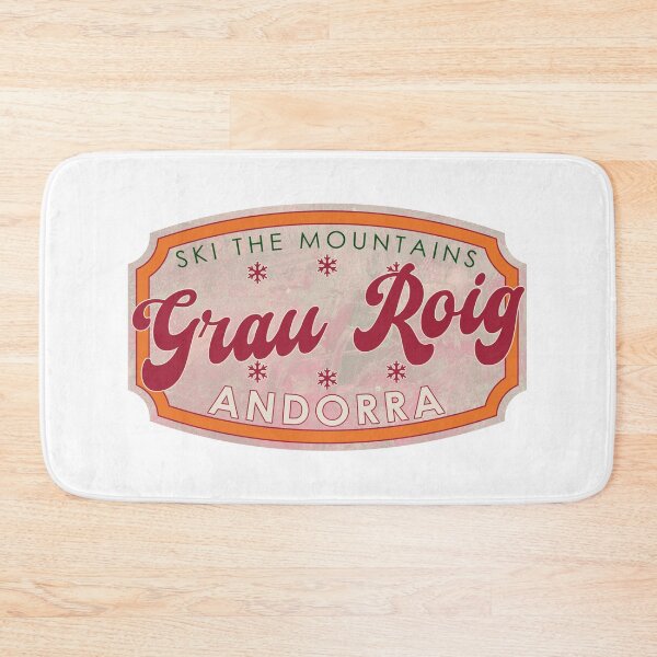 Item preview, Grau Roig, Andorra, Ski, textured skiing badge designed and sold by Wanderful-roads.