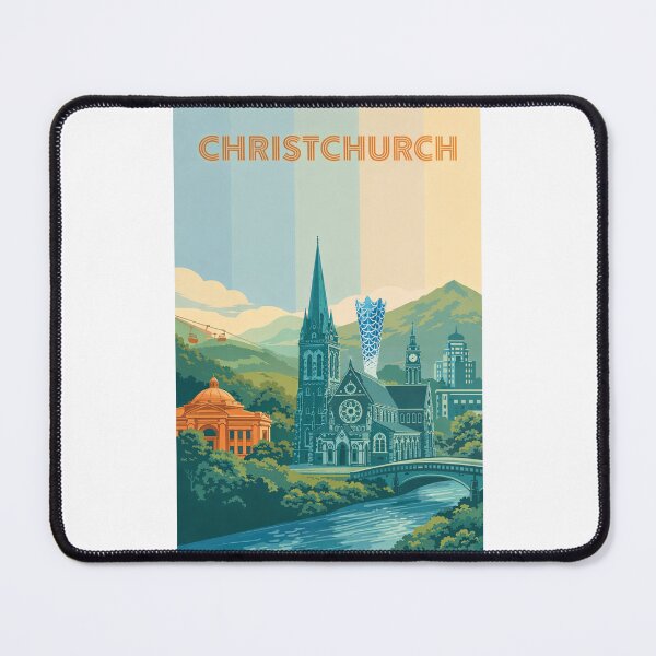 Item preview, Christchurch New Zealand Skyline Retro Travel designed and sold by Places On Earth.