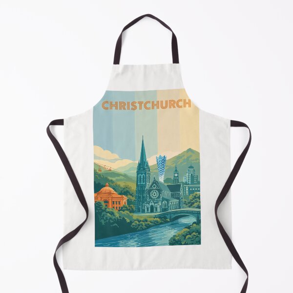 Item preview, Christchurch New Zealand Skyline Retro Travel designed and sold by Places On Earth.