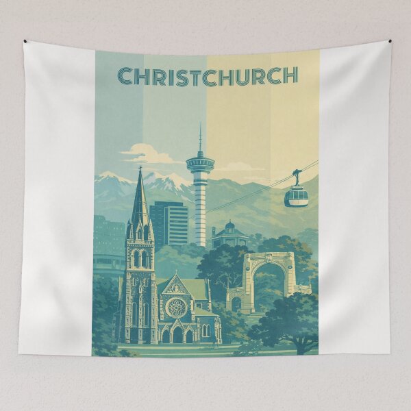Item preview, Christchurch New Zealand Cathedral Gondola Skyline designed and sold by Places On Earth.