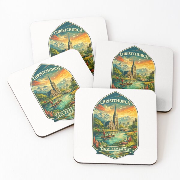 Item preview, Christchurch New Zealand Avon River Vintage Badge designed and sold by Places On Earth.