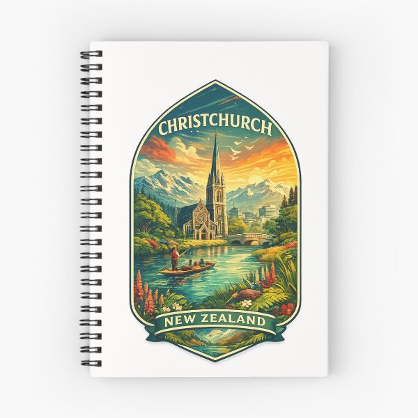 Item preview, Christchurch New Zealand Avon River Vintage Badge designed and sold by Places On Earth.