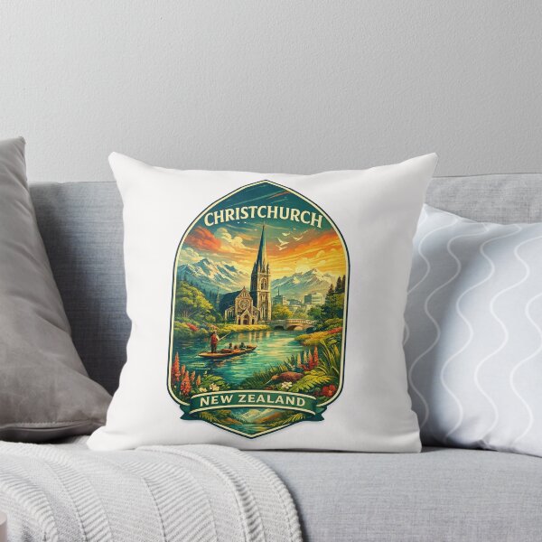 Item preview, Christchurch New Zealand Avon River Vintage Badge designed and sold by Places On Earth.