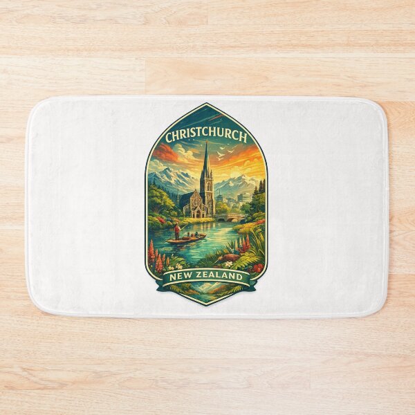 Item preview, Christchurch New Zealand Avon River Vintage Badge designed and sold by Places On Earth.