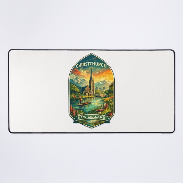 Item preview, Christchurch New Zealand Avon River Vintage Badge designed and sold by Places On Earth.