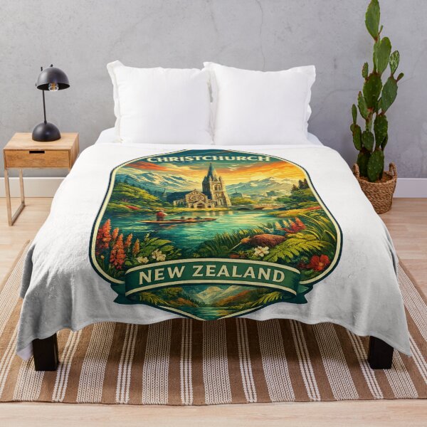Item preview, Christchurch New Zealand Avon River Vintage Badge designed and sold by Places On Earth.