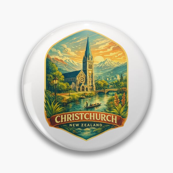 Item preview, Christchurch New Zealand Cathedral Sunset Church designed and sold by Places On Earth.