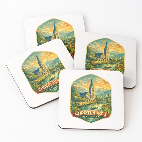 Item preview, Christchurch New Zealand Cathedral Sunset Church designed and sold by Places On Earth.