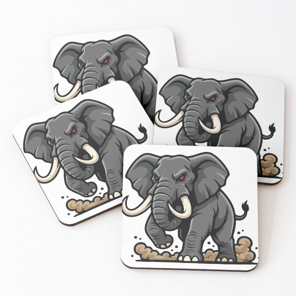 Item preview, Wild Elephant Charge Mascot Elephant Power designed and sold by PixelStudioBe.
