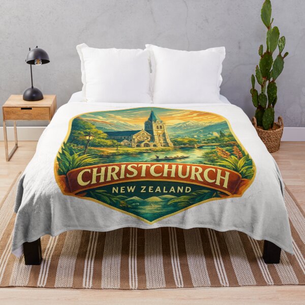 Item preview, Christchurch New Zealand Cathedral Sunset Church designed and sold by Places On Earth.