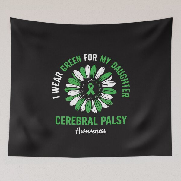 Item preview, I Wear Green For My Daughter Cerebral Palsy Awareness Green Ribbon Support Design designed and sold by kiralynstration.