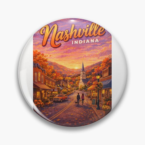 Item preview, Nashville Indiana Fall Foliage Brown County Skyline designed and sold by Places On Earth.