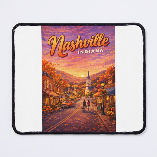 Item preview, Nashville Indiana Fall Foliage Brown County Skyline designed and sold by Places On Earth.