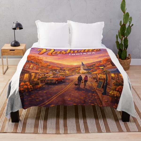 Item preview, Nashville Indiana Fall Foliage Brown County Skyline designed and sold by Places On Earth.