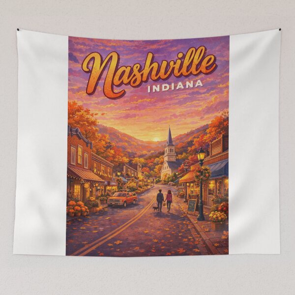 Item preview, Nashville Indiana Fall Foliage Brown County Skyline designed and sold by Places On Earth.