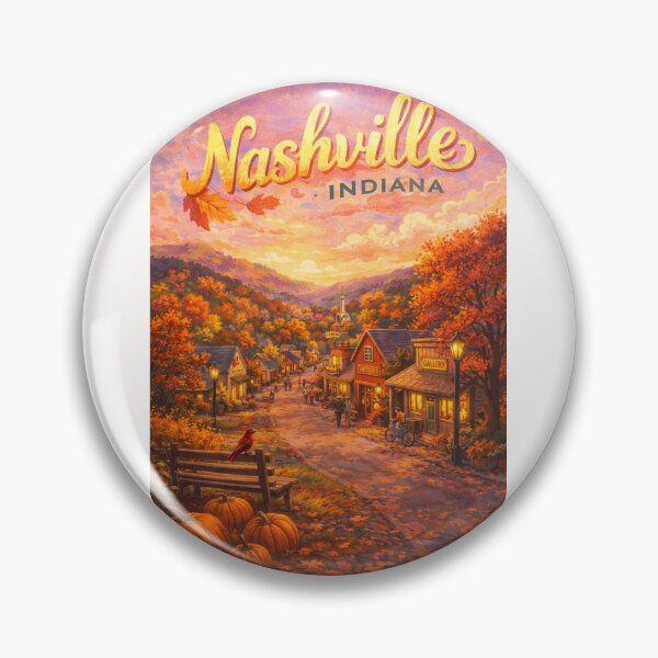 Item preview, Nashville Indiana Brown County Autumn Village Skyline designed and sold by Places On Earth.