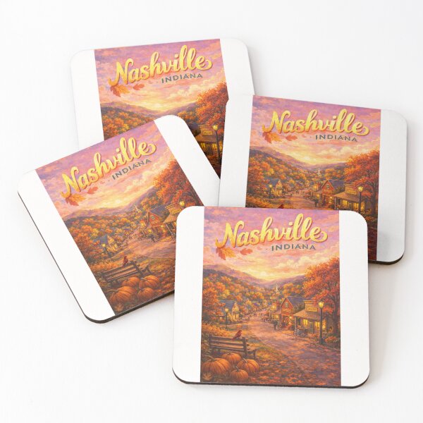 Item preview, Nashville Indiana Brown County Autumn Village Skyline designed and sold by Places On Earth.