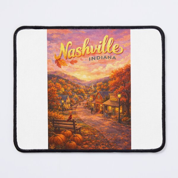 Item preview, Nashville Indiana Brown County Autumn Village Skyline designed and sold by Places On Earth.