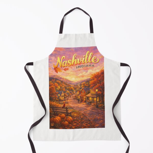 Item preview, Nashville Indiana Brown County Autumn Village Skyline designed and sold by Places On Earth.