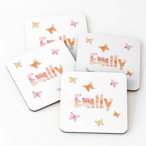 Item preview, Watercolor Name Emily with Butterflies designed and sold by katifinell.