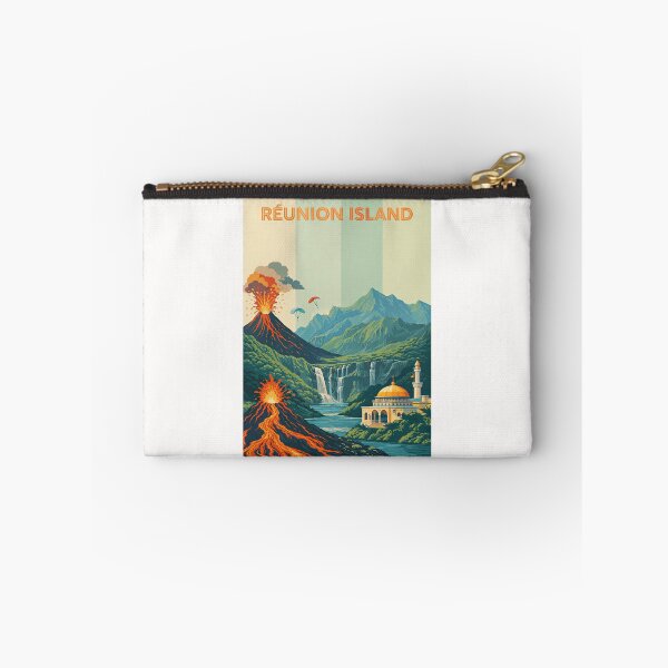 Item preview, Réunion Island Piton de la Fournaise Retro Travel designed and sold by Places On Earth.