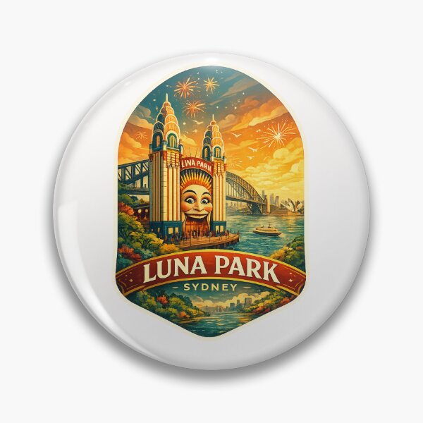 Item preview, Luna Park Sydney Milsons Point with Sydney Harbour Bridge and Sydney Opera House at Sunset designed and sold by Places On Earth.