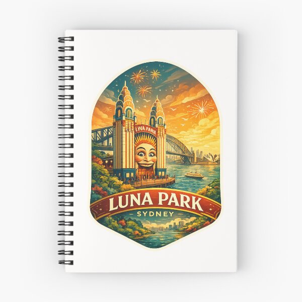 Item preview, Luna Park Sydney Milsons Point with Sydney Harbour Bridge and Sydney Opera House at Sunset designed and sold by Places On Earth.