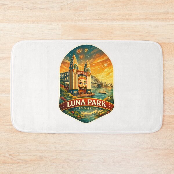 Item preview, Luna Park Sydney Milsons Point with Sydney Harbour Bridge and Sydney Opera House at Sunset designed and sold by Places On Earth.