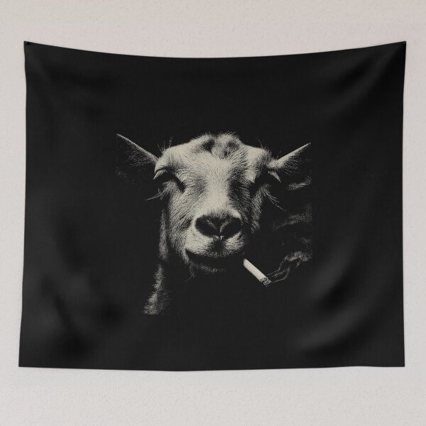 Item preview, Smoking Goat Face Low Key Art designed and sold by k3rstman1.