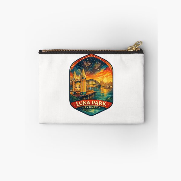 Item preview, Luna Park Sydney Night Skyline with Sydney Harbour Bridge and Sydney Opera House Fireworks designed and sold by Places On Earth.