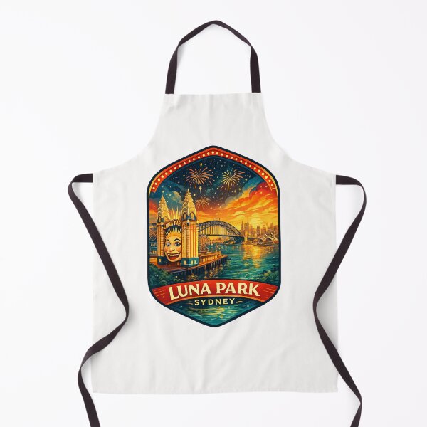 Item preview, Luna Park Sydney Night Skyline with Sydney Harbour Bridge and Sydney Opera House Fireworks designed and sold by Places On Earth.