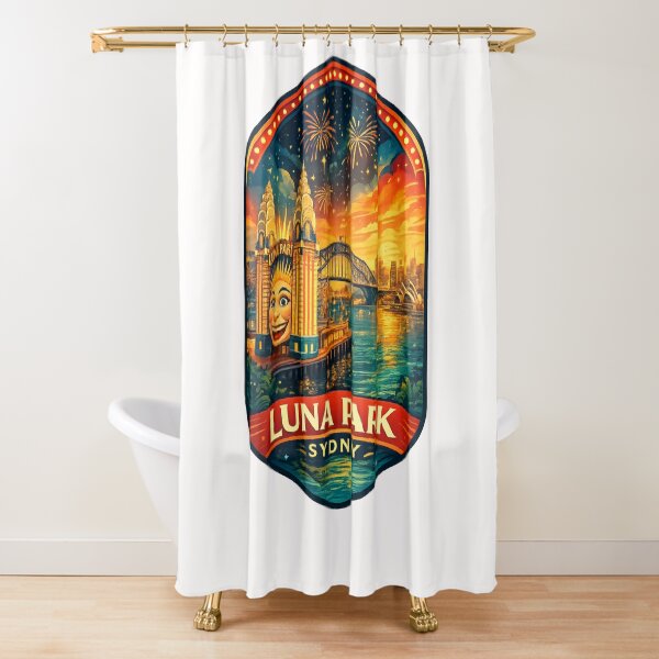 Item preview, Luna Park Sydney Night Skyline with Sydney Harbour Bridge and Sydney Opera House Fireworks designed and sold by Places On Earth.