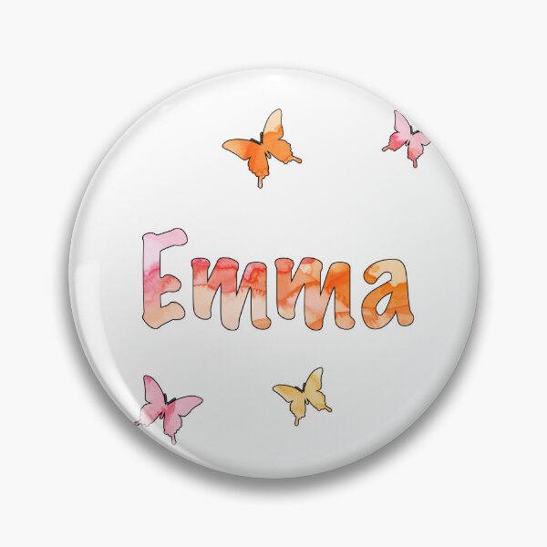 Item preview, Watercolor Name Emma with Butterflies designed and sold by katifinell.