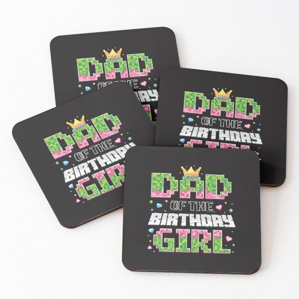Item preview, Dad of the Birthday Girl Cute Pixel Gamer Dad Birthday Party Design designed and sold by kiralynstration.