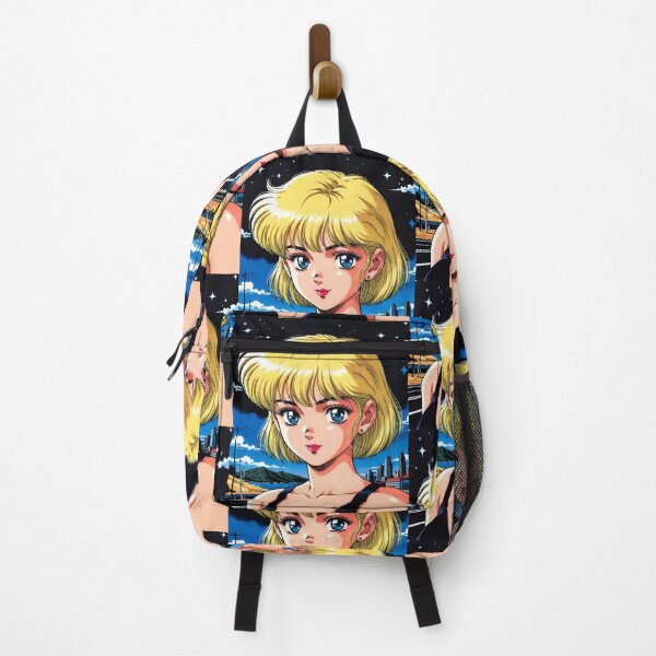 Item preview, Retro 80s Anime Girl Coastal City Vintage Anime Aesthetic designed and sold by Radnime.