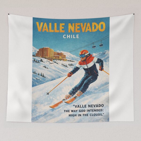 Item preview, Valle Nevado Chile Andes laderas sobre Santiago y El Colorado designed and sold by Places On Earth.