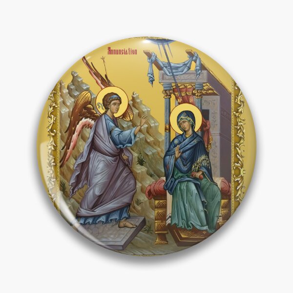 Item preview, Annunciation, icon , also referred to as the Annunciation to the Blessed Virgin Mary, the Annunciation of Our Lady designed and sold by orthodox-icon.