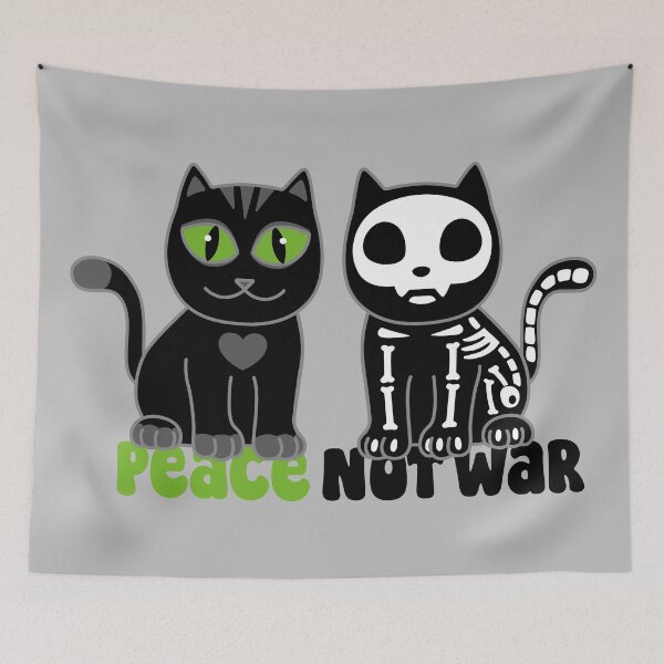 Item preview, CAT PEACE NOT WAR designed and sold by A-mici-marina.