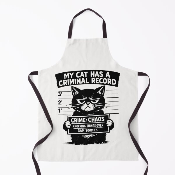 Item preview, My Cat Has A Criminal Record Funny Cat Owner Pet Lover designed and sold by Pawsome Quotes.