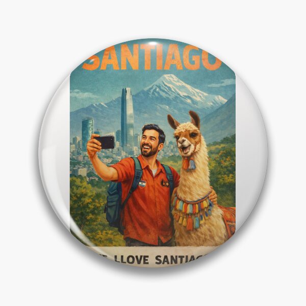 Item preview, Santiago Chile Skyline with Gran Torre Santiago and Andes Mountains designed and sold by Places On Earth.