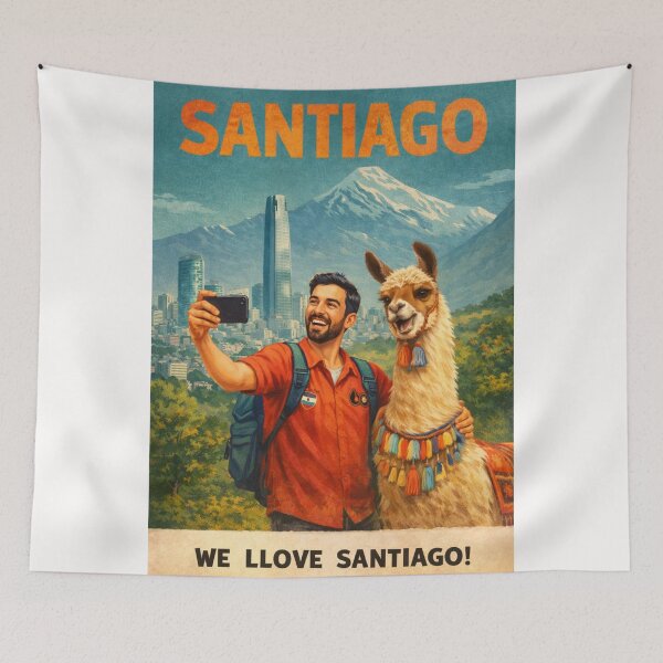 Item preview, Skyline de Santiago, Chile, con la Gran Torre Santiago y la Cordillera de los Andes designed and sold by Places On Earth.