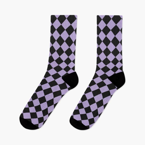 Item preview, Black and Lilac Checkerboard Pattern designed and sold by pattern-archive.