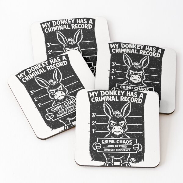 Item preview, My Donkey Has A Criminal Record Funny Donkey Animal Lover Humor designed and sold by Pawsome Quotes.