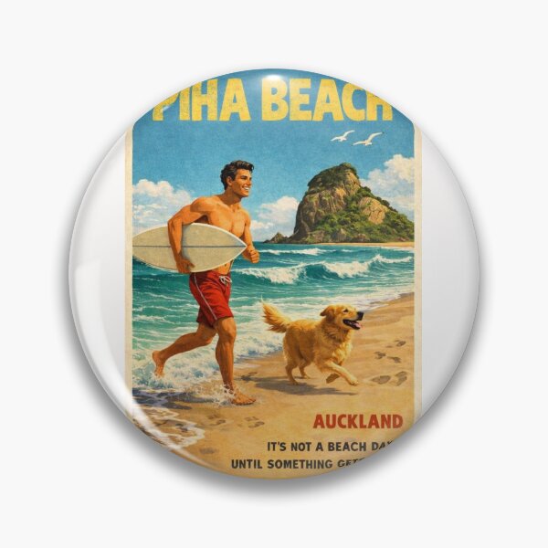 Item preview, Piha Beach Auckland with Lion Rock on the Tasman Sea designed and sold by Places On Earth.