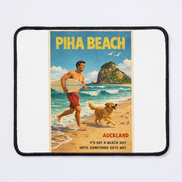 Item preview, Piha Beach Auckland with Lion Rock on the Tasman Sea designed and sold by Places On Earth.