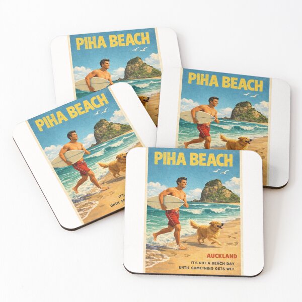 Item preview, Piha Beach Auckland with Lion Rock on the Tasman Sea designed and sold by Places On Earth.