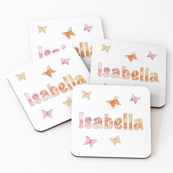 Item preview, Watercolor Name Isabella with Butterflies designed and sold by katifinell.