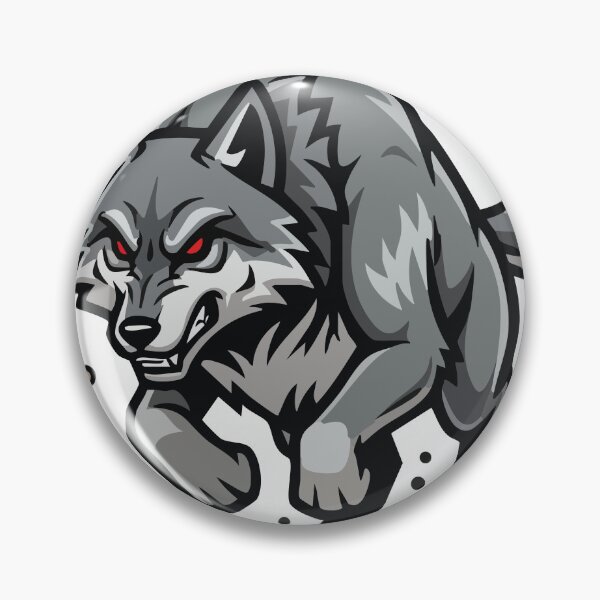 Item preview, Wild Gray Wolf Charge Mascot Wolf Run designed and sold by PixelStudioBe.