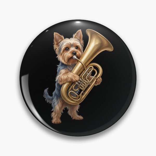 Item preview, Yorkshire Terrier Playing Tuba Player Tubaist Dog Lover designed and sold by DoodleTortle.