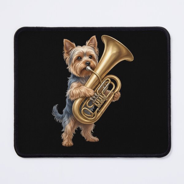 Item preview, Yorkshire Terrier Playing Tuba Player Tubaist Dog Lover designed and sold by DoodleTortle.